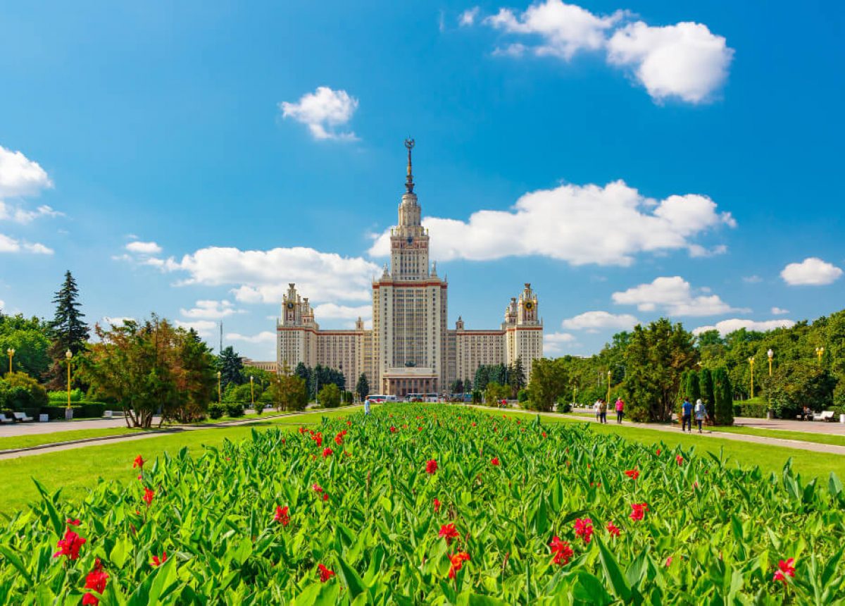 lomonosov-moscow-state-university-msu-sparrow-hills-against-blue-sky-with-white-clouds